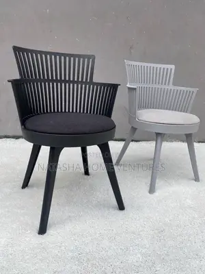 Slatted Tub Armchair – Black Grey