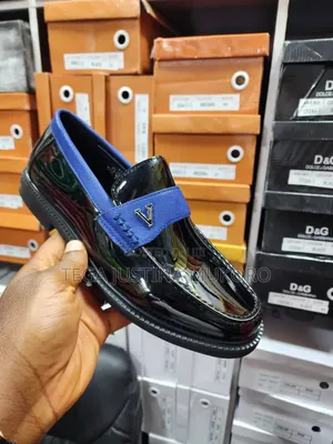 High Quality Versace Men's Glossy Leather Loafers Shoes
