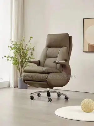 High-Back Ergonomic Executive Office Chair – Brown/Olive