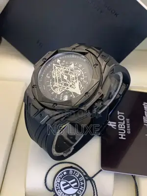 Hublot Chronograph All Black Rubber Strap