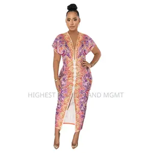 Premono Sleeve Long Dress