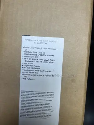 New Laptop HP Spectre 14 16GB Intel Core Ultra 7 SSD 1T