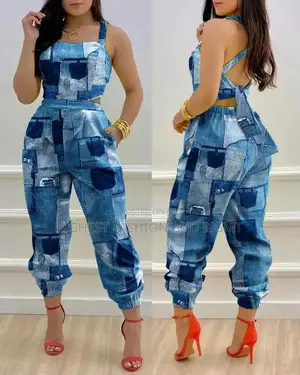 Sleeveless Jogger Pant Jumpsuit