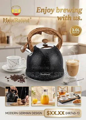 Haus Roland 3l Stainless Steel Whistling Kettle