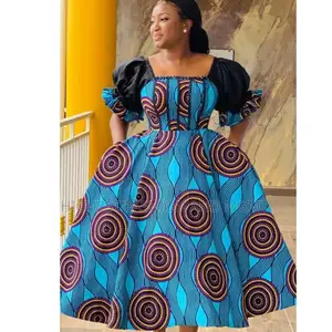 Square Collar Lantern Sleeve Dress