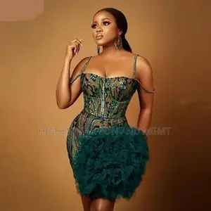 Spaghetti Ruffles Tulle Evening Dress