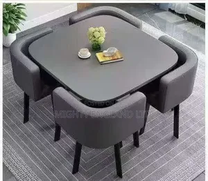 Cube Elite Dining Set Features a Space-Saving Design With Four Chairs