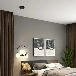 3 Glass Moon Design Luxury Dropping Pendant Light Chandelier