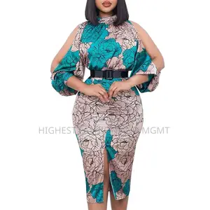 3/4 Sleeve Knee-Length Dress
