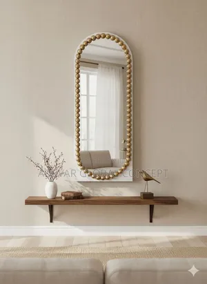 Aurelia Beaded Wall Golden Body Mirror
For Home and Office Use