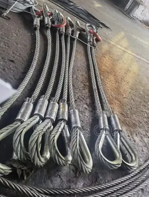 2-Leg Steel Wire Rope Sling With Hooks – Heavy Duty Lifting Sling