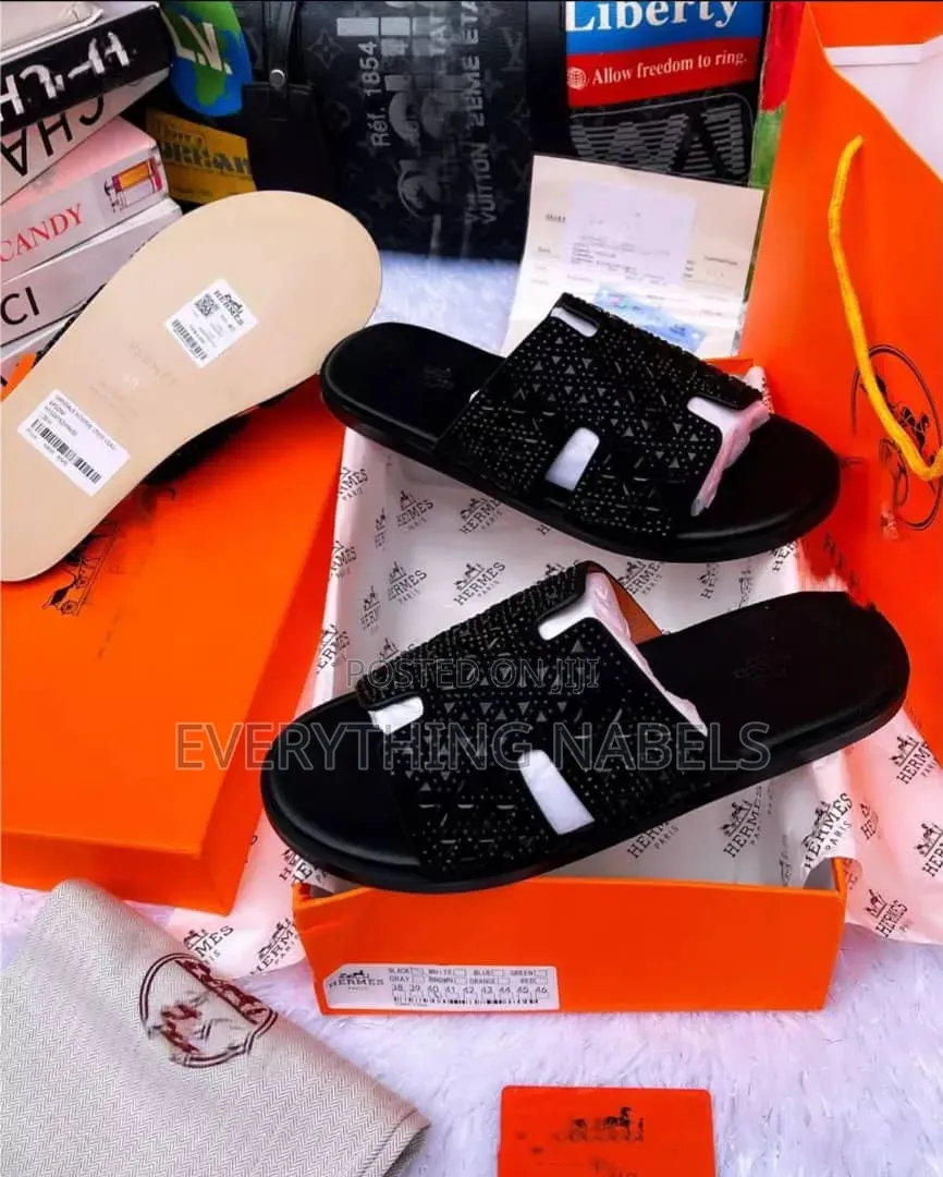 Hermes Stoned Solid Slippers