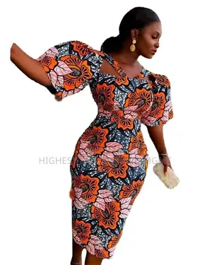 Knee-Length Print Dress
