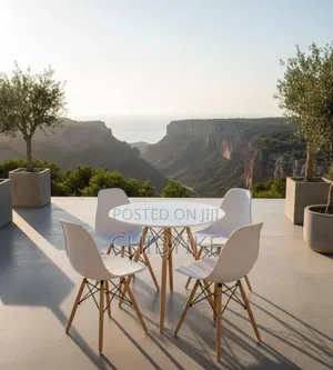 Dining Set Chair With Foam Wooden Top Table