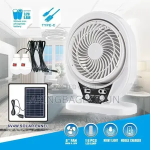 4 in 1 Rechargeable Solar Fan