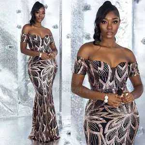 African Velvet Bodycon Gown
