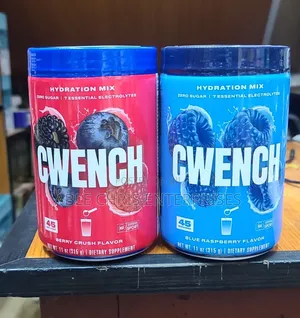 Cwench Hydration Mix in Blue Raspberry Flavor.