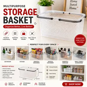 Multipurpose Storage Ventilated Organizer (H12.5 X L24.5 X W 16.5 Cm)