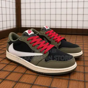 Original Travis Scott X Jordan 1 Low Black Olive