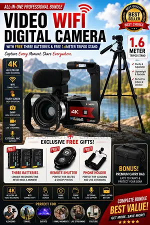 The Ultimate Content Creator Bundle: Wifi Camera + Free Accessories!