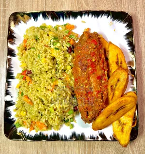 Friend Rice With Turkey and Plantain