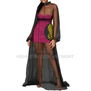 Ankara See-Through Dress