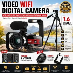 Capture Every Detail in Ultra Hd Camera – Free Tripod 3 Batteries