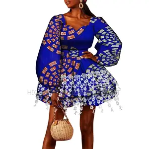 Ankara Long Sleeve Dress