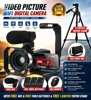 Vlog, Stream Create Like Never Before With Complete Wifi Camera Kit!