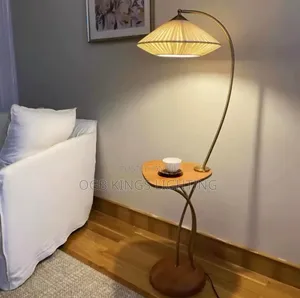 French Living Room Sofa Next to the Floor Lamp