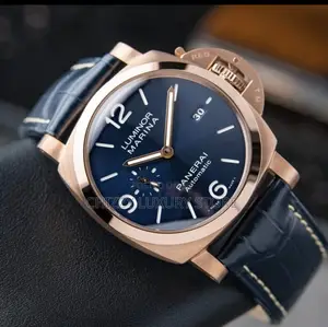 Luminor Quality Luxury Men Genuine Leather Automatic Engine Wristwatch