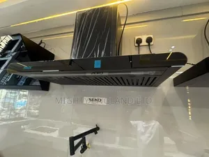 Black Seko Kitchen Range Hood With a Modern Glass Design