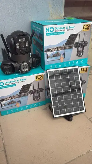 Solar-Powered Auto_tracking Complete 3 Lens CCTV Camera Ultra Hd