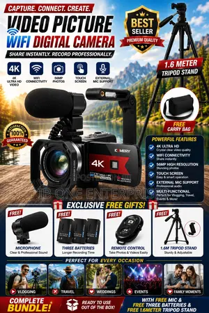 Wifi Video Camera + Free 3 Batteries + Free Tripod = Unbeatable Value