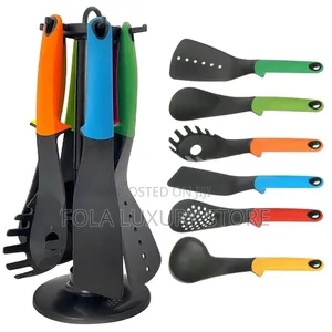 Multicolour Silicon Spoon With Stand