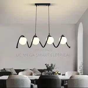 Nordic Long Dining Pendant Lights Glass Lampshade Black for Living