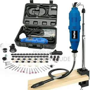 Tip Craft Rotary Tool Kit Featuring A Blue Corded Multi-tool.