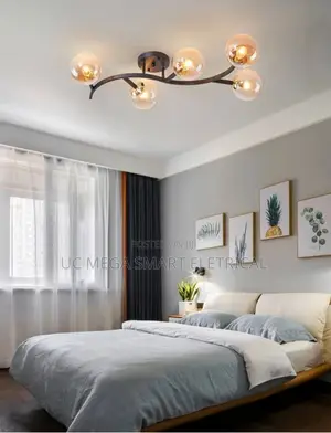 Glass Ball Branch Hanging Ceiling Chandelier Nordic Modern Led Living