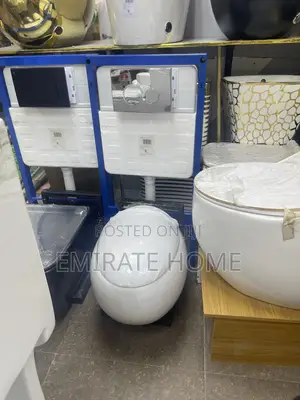 England Egg Shape Wall Hung Toilet With Tank and Complete Accessories
