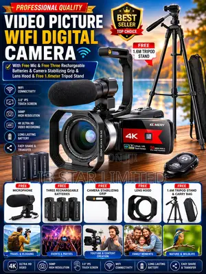 Enjoy Stable, Professional Shots With Wifi Camera Free 1.6m Tripod