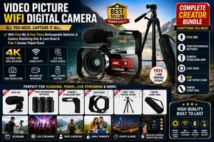 Record All Day Long With Video Camera Free 3 High-Capacity Batteries