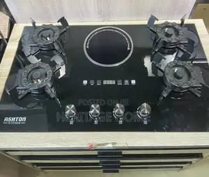 4 Gas Burner With Electric Plate