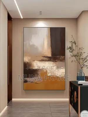 Original Brown Abstract Wall Art Printed on Canvas