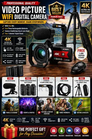 Limited Stock! Get Hd Wifi Camera + Free 3 Batteries + Free Tripod