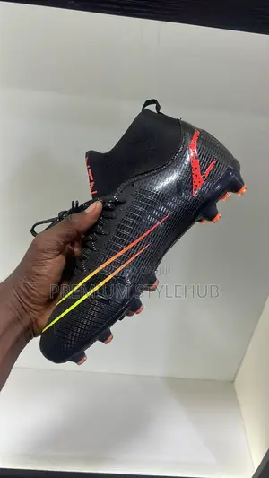 Black Quality Football Boots