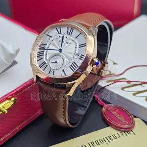 High Quality Cartier Leather and Chain Straps Watch
