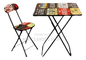 3-Piece Foldable Table and Chair Set for Home, Study Dining