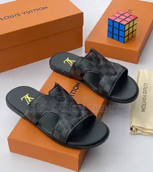 Premium Lv Patterned Slippers | Luxury Comfort Iconic Style