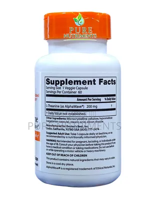 Doctor’S Best L-Theanine Alphawave 200mg 60 Caps_ Relaxation Clarity