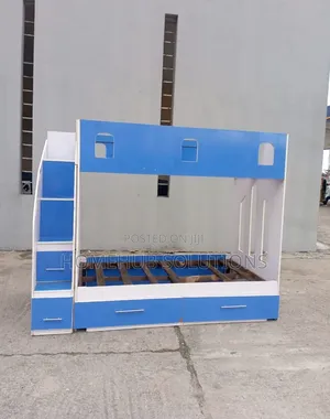 31⁄2 by 6 Bunk Bed With Storage Drawers and Side Bookshelf Barely Used